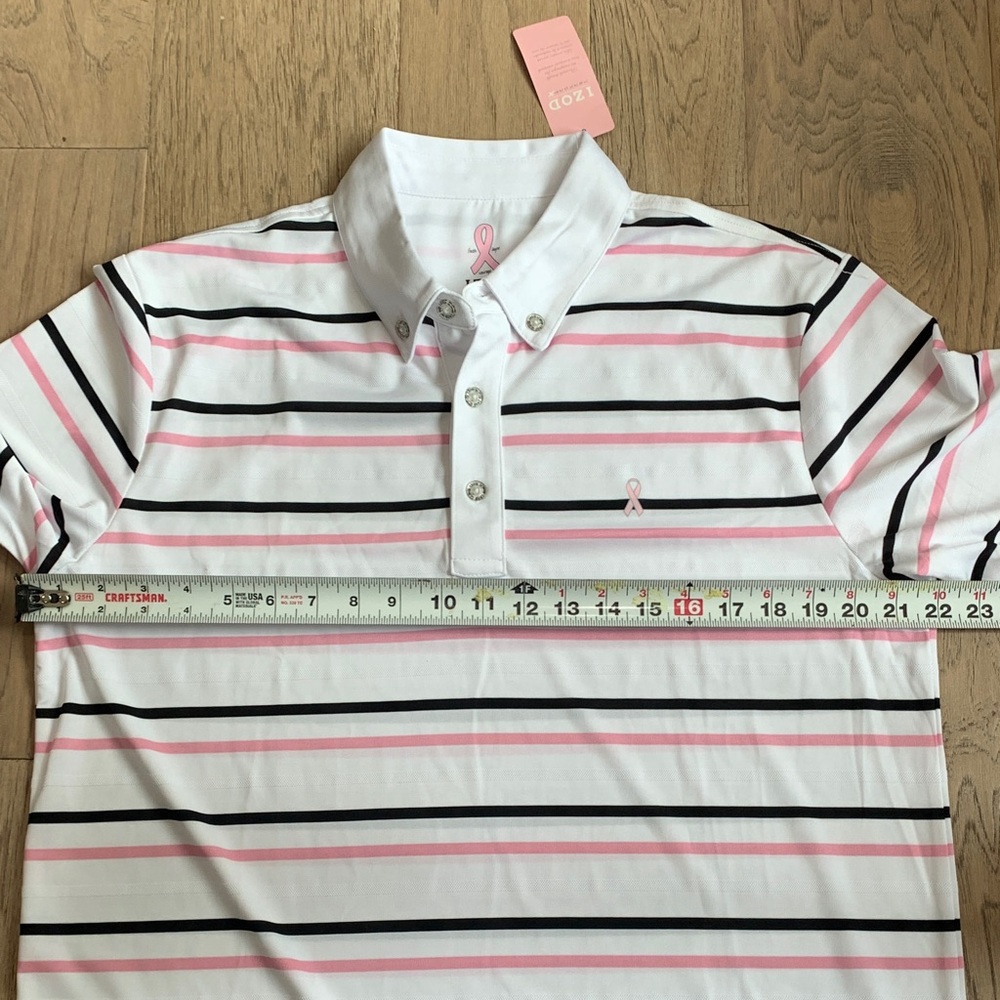 NWT Izod PerformX Breast Cancer Awareness Polo Size Medium - Picture 6 of 11